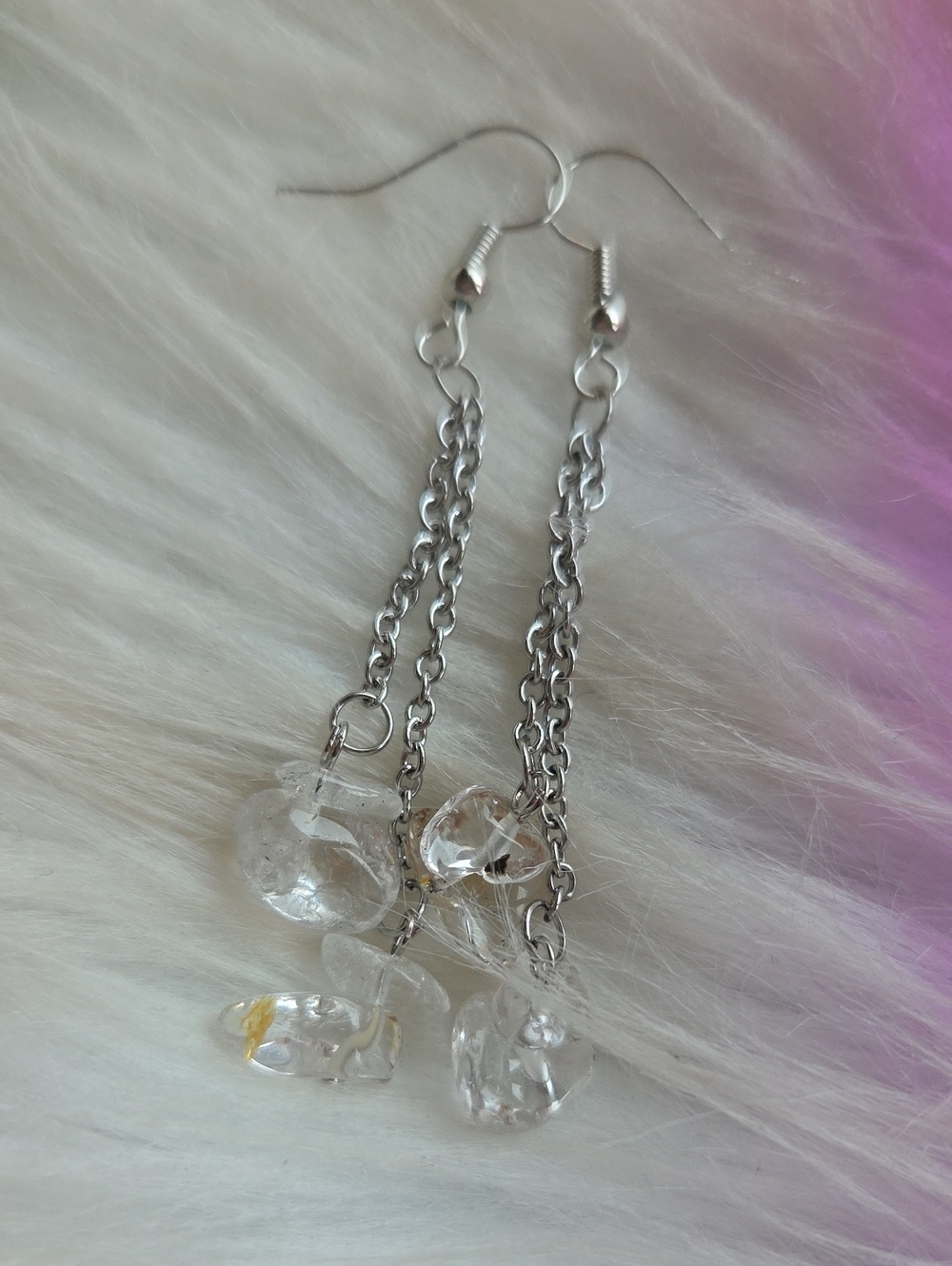 Clear Quartz Gemstone Earrings